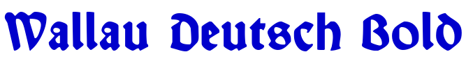 Wallau Deutsch Bold шрифт